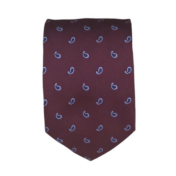 GIORGIO REDAELLI Red Paisley Silk Tie ITALY 61"/ 3" EC - Picture 1 of 9